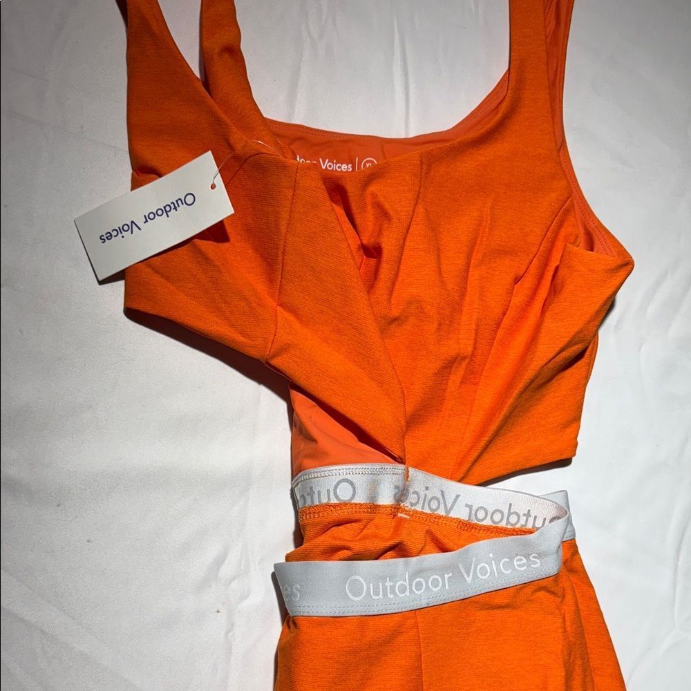 Outdoor Voices Vibrant Orange Cutout Court Dress - Picture 6 of 7